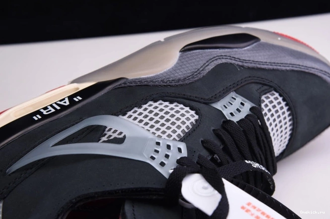 One Kick Retro Jordan CV9388-001 Air 4 x Off White Bred 0707